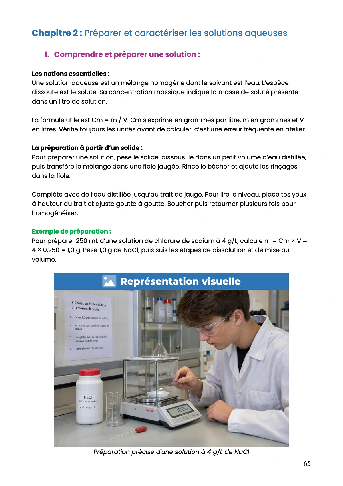 Example Fiche de Révision CAP Chimie